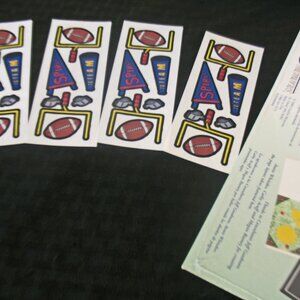 Creative Memories Football Stickers, Football Combo pk, 8" Buttons sticker sheet